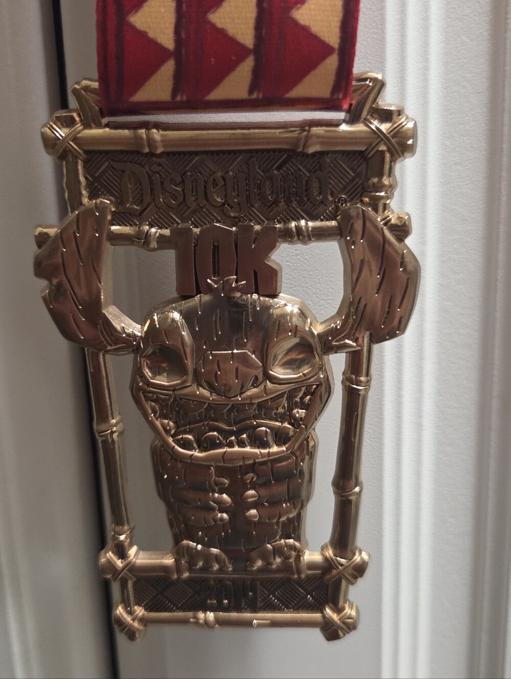 Disney Metallic Gold Stitch Tiki 10k Medal